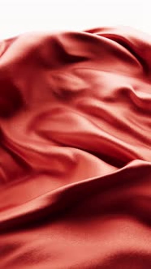 Elegant Flowing Red Satin Fabric Abstract Motion Background