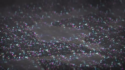 Onde d'oscillation abstraite. Visualisation des mégadonnées. Animation de rendu 3D en boucle fluide