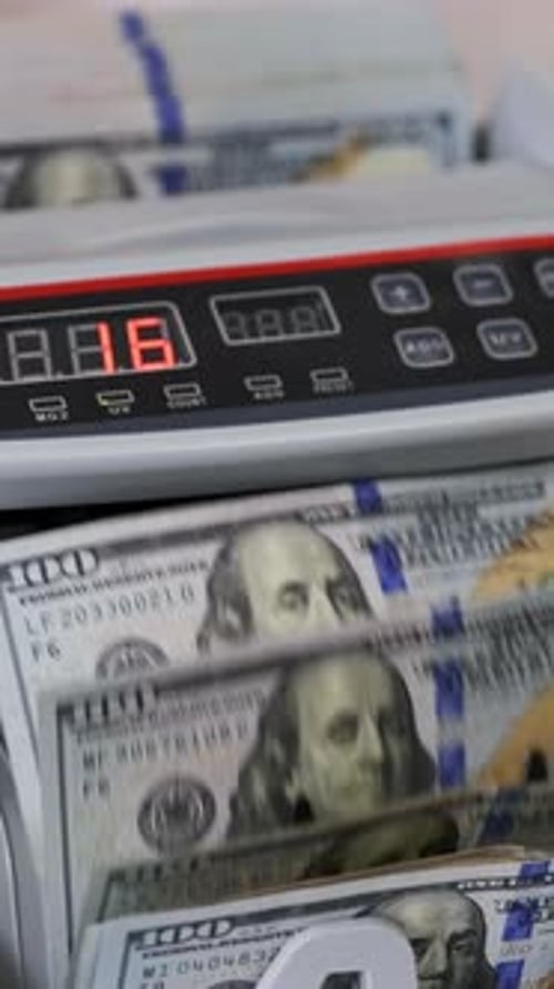 Money Counter Machine Counting Dollar Bills