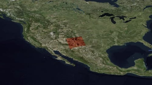 New Mexico State On Map 4K