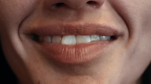 Close Up Of A Woman's Smile