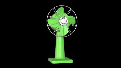 Vibrant Green Table Fan Design