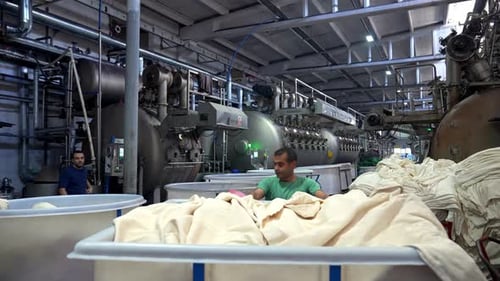 Human Labor in an Industrial Textile Factory Environment