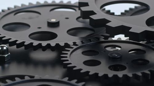 Black Gears Grunge Whells Background