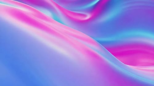 Irisierender abstrakter flüssiger Wellenhintergrund in Rosa und Blau