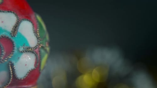 Decorated Ornamental Egg with Floral Design