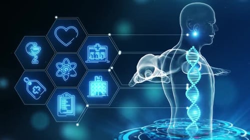 concept of chiropractic technology or spine medical treatment,