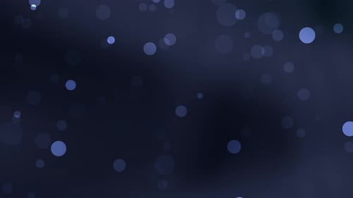Abstract Floating Blue Bokeh Light Particles Background