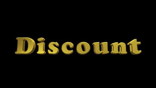 Discount Gold Text Animation Loop