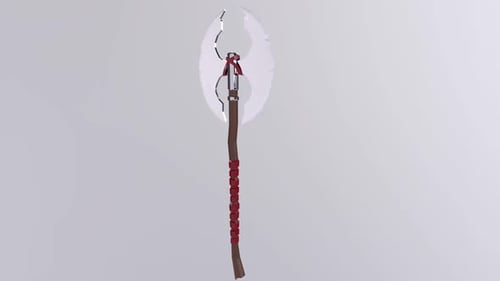 Axe 3d object rotating loop