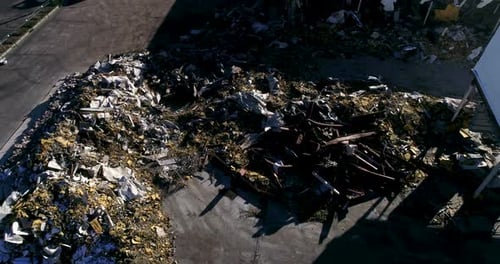 Piles of junk in this destroyed shopping mall.