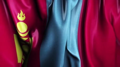 Mongolia Waving Flag