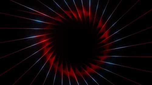 Red And Cyan Blades Circulation Background Vj Loop In 4K