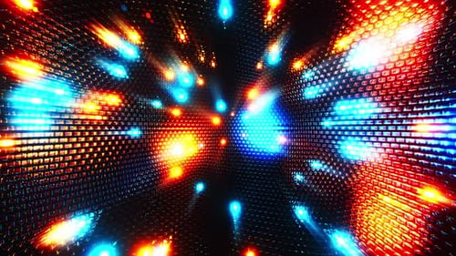 Un design abstrait coloré avec des lumières vives. Animation en boucle