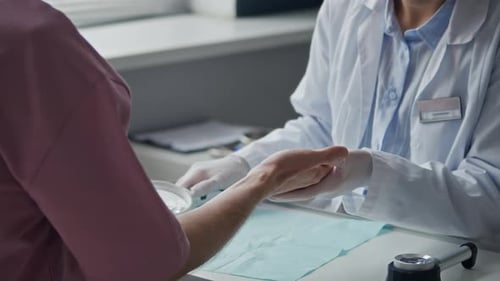 Dermatology Consultation with Hand Skin Analysis