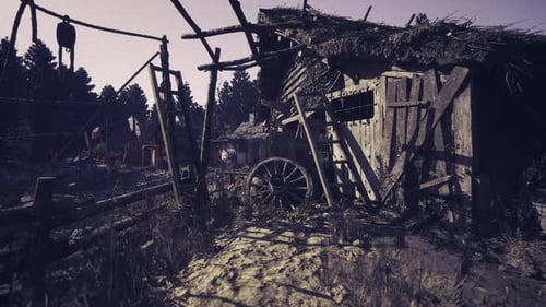 Journey to a Dilapidated Grunge Forest Shack