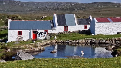 Typical Irish Cottage in County Donegal Ireland