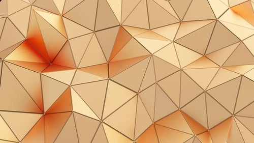 Seamless Loop of Luxury Gold Triangle Geometric Background