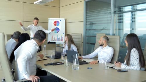 Business Presentation in a Modern Conference Room
