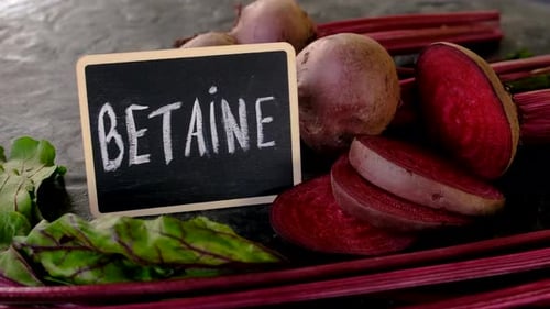 Les betteraves contiennent de la bétaïne sur la table Selective Focus