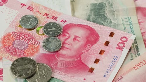 Detailed Close Up of 100 Yuan the Chinese Currency 100 Renminbi the Highest Denomination of China's