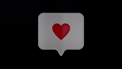 Like Icon Red Alpha Loop