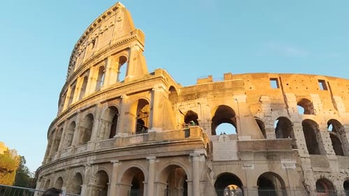 Crack of the Colosseum. Famous landmark, Rome, Italy.