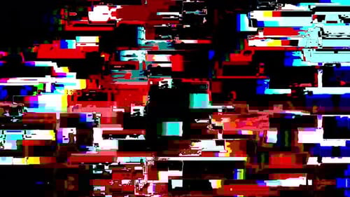 Colorful Glitch Noise Static Digital Background Loop