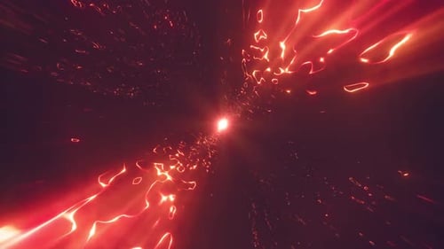 4k Red Plasma Tunnel Motion Background