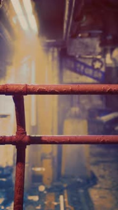 Metal Fence Close Up With Building in Background