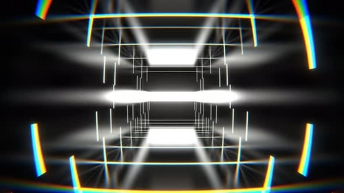 White Abstract Strobe Machine Background Vj Loop In 4K