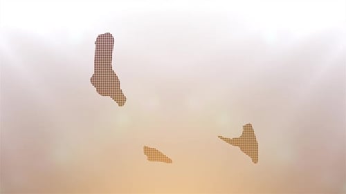 Modern Pixelated Map Outline Reveal with Light Trails