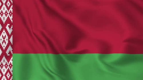 Waving Flag of Belarus Seamless Loop Animation