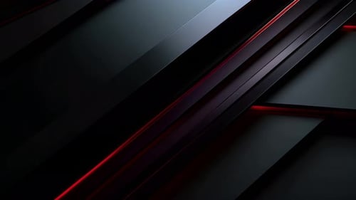 Abstract Futuristic Geometric Motion Background with Red Lines