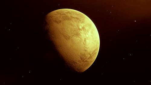 Rotating Golden Planet in Deep Space