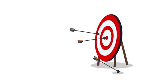 Business mission concept, tries and achieving success at work
