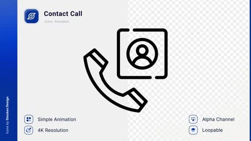 Animated Phone and Contact Card Icon
