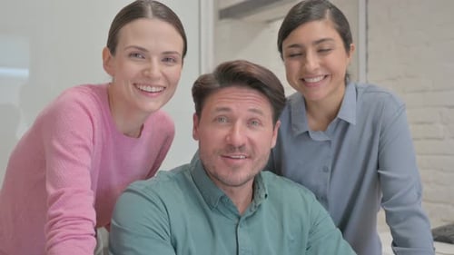 Webcam View of Young People Doing Video Chat