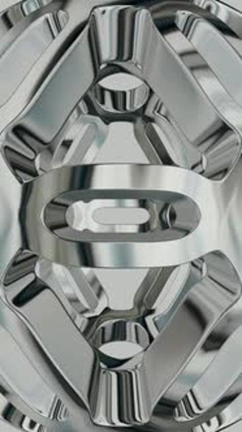 Elite Vertical Background with Silver Elements, Unique Design, Exclusive, Reflection, 3D Render