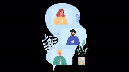 Moderne Kommunikation und Vernetzung in einer digitalen Welt — Illustrationskonzept