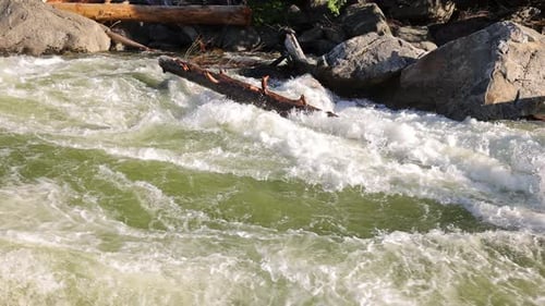 River Rapids in Merced River In Yosemite National Park