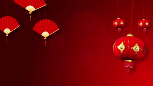 Chinesischer Neujahrshintergrund mit Lampenschleife