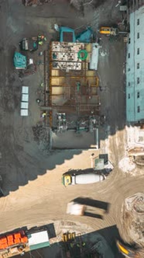 Timelapse Time Lapse Flat View Construction And Development Of Modern Multistorey Residential Houses