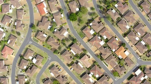 Aerial View of a Suburban Neighborhood
