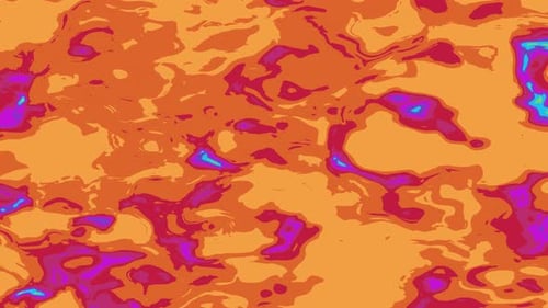 Abstract Fluid Orange and Red Morphing Seamless Background Loop