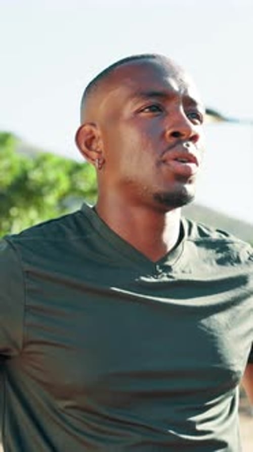 Man Resting and Catching Breath after Outdoor Workout