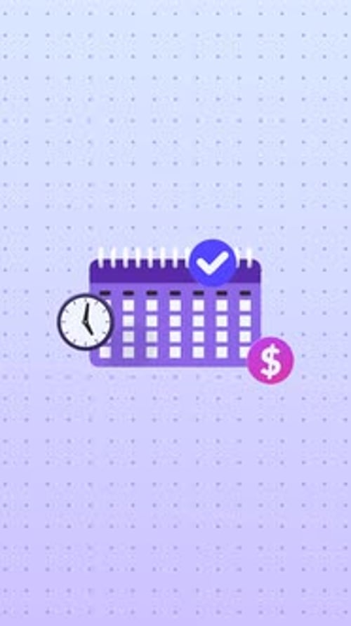 Animated Time and Money Business Icons