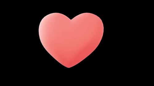 Animated 3D Pink Heart Icon for Love Themes