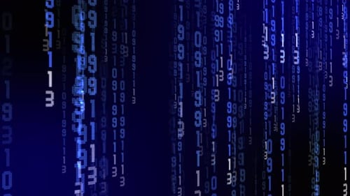 Matrix Code Background With Random Numbers