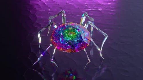 Spider with a Body Made of a Diamond Stone Walks on a Smooth Mirror Surface
